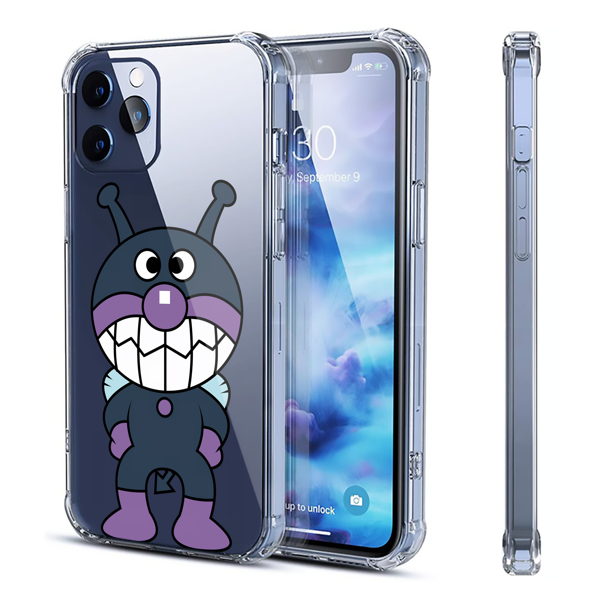 （画像用） アンパンマン Anpanman 【iPhone 12シリーズ対応】透明スマホケース（クリアソフトケース）